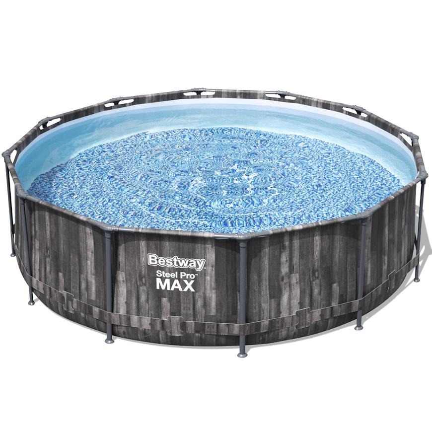 Bazén STEEL PRO MAX 3.66 x 1.00 m s filtrací vzor prkno