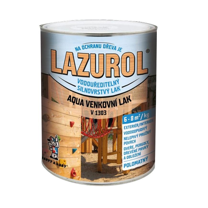 Lazurol Aqua silnovrstvý lak na dřevo polomat 0