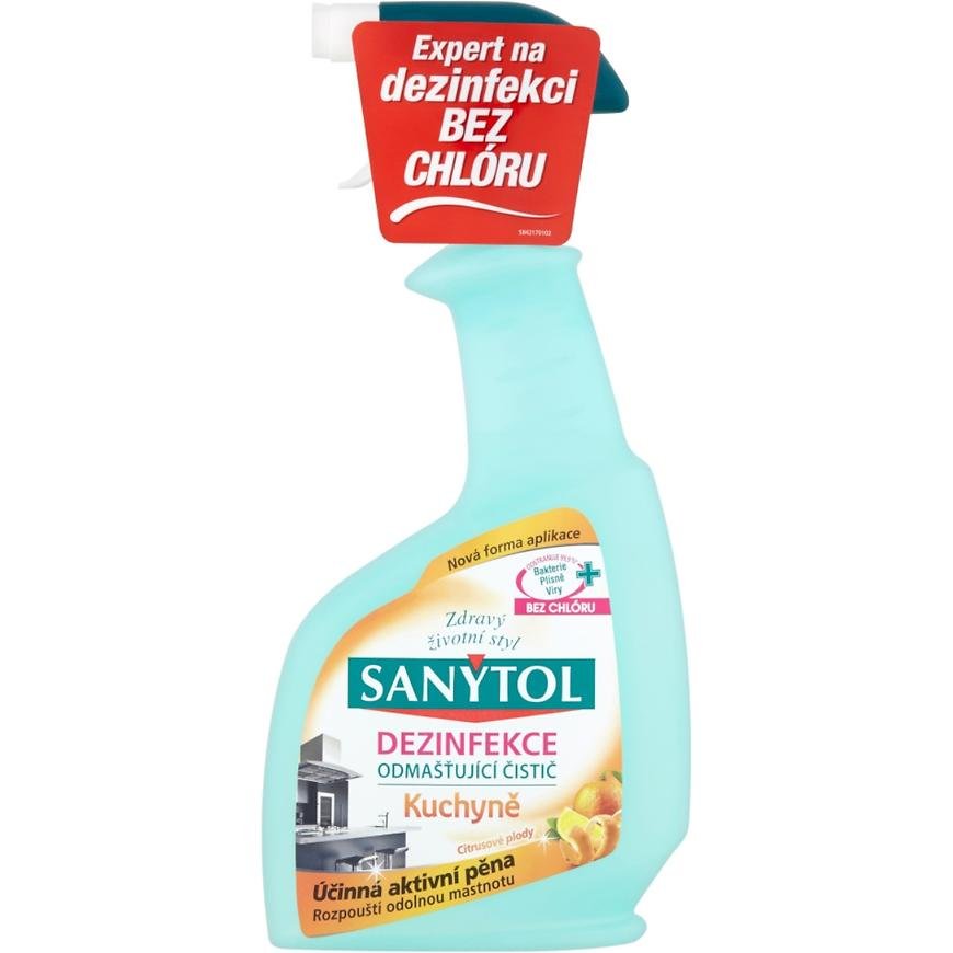 Dezinfekce čistič Sanytol odmašťující kuchyně citrusové plody 500 ml