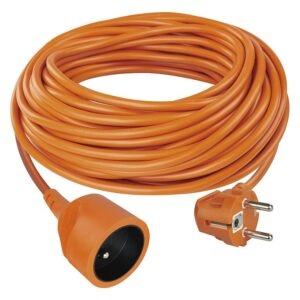 Prodlužovací kabel 20 m / 1 zásuvka / oranžový / PVC / 230 V / 1